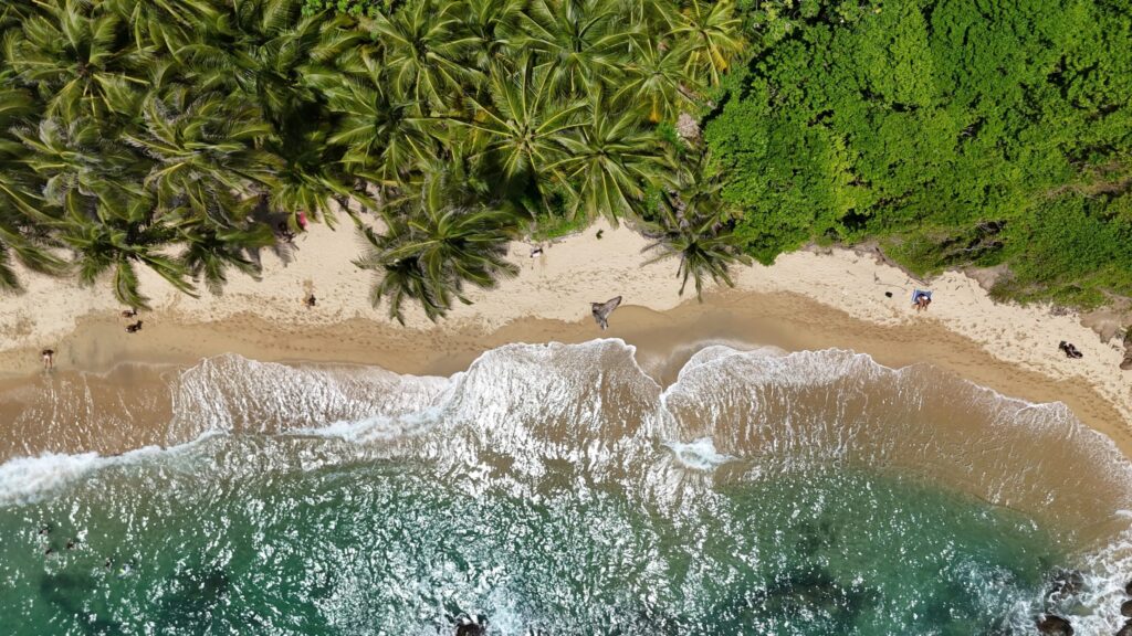 Tayrona Natioanl Park Best things to do drone shot of beach