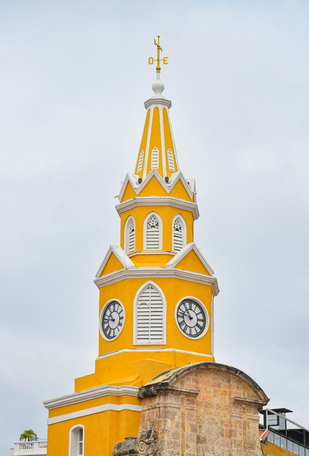 Cathedral of Cartagena historic center with colonial architecture