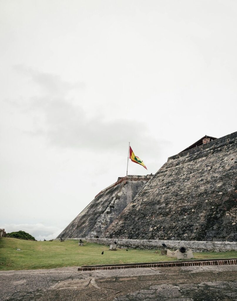 Castillo de San Felipe de Barajas fortress in Cartagena with city view