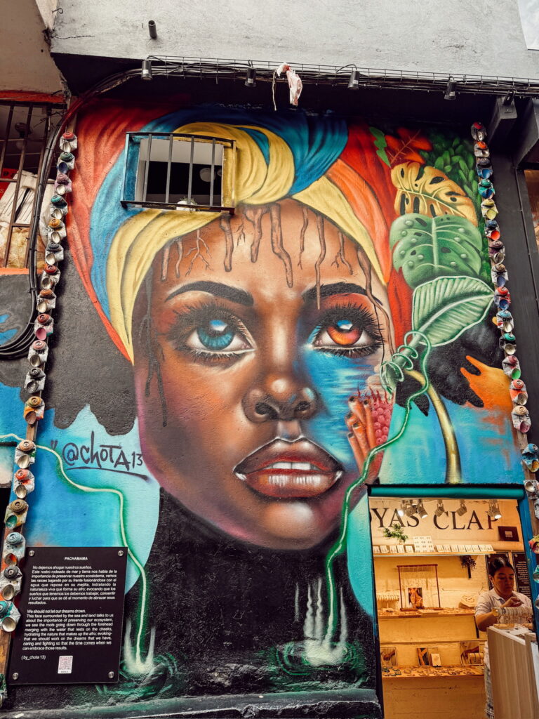 Graffiti street art in Comuna 13, Medellin, Colombia
